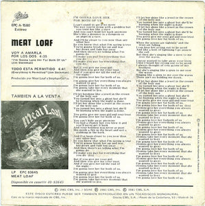 Meat Loaf : Voy A Amarla Por Los Dos = I'm Gonna Love Her For Both Of Us (7", Single, Promo)