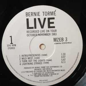 Bernie Tormé : Live (LP, Album)