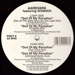 Aardvark Featuring Wonder : Out Of My Paradise (12")