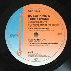 Bobby King & Terry Evans : Live And Let Live! (LP, Album)