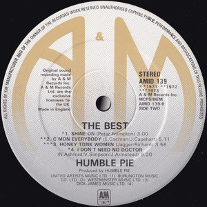 Humble Pie : The Best (LP, Comp)