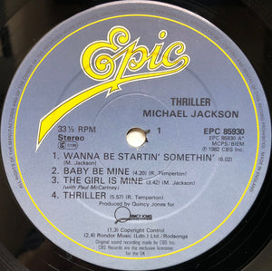 Michael Jackson : Thriller (LP, Album, RP, Gat)