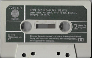 Black Sabbath : Never Say Die! (Cass, Album, Dol)