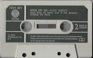 Black Sabbath : Never Say Die! (Cass, Album, Dol)