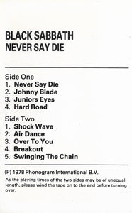 Black Sabbath : Never Say Die! (Cass, Album, Dol)