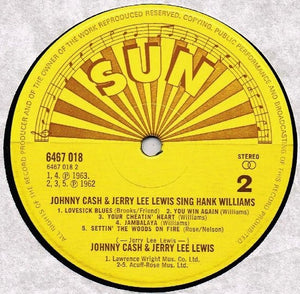 Johnny Cash & Jerry Lee Lewis : Johnny Cash & Jerry Lee Lewis Sing Hank Williams (LP, Comp)