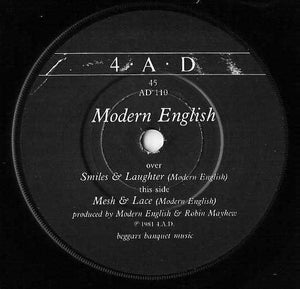 Modern English : Smiles And Laughter (7", Single)