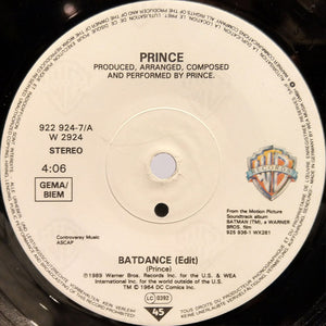 Prince : Batdance (7", Single, Sol)