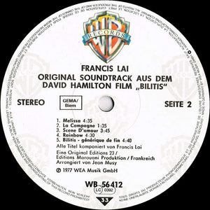 Francis Lai : Bilitis (LP, Album, RE)