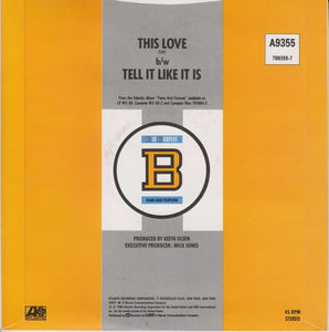 Bad Company (3) : This Love (7", Single, Ltd, Pat)
