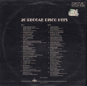 Various : 20 Reggae Disco Hits  (LP, Album, Comp, Mono)