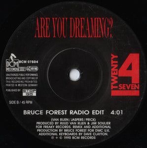 Twenty 4 Seven Featuring Captain Hollywood : Are You Dreaming? (7", Single)