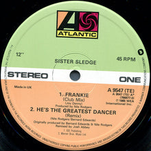 Load image into Gallery viewer, Sister Sledge : Frankie (Club Mix + Dub Mix) (12&quot;, Single)
