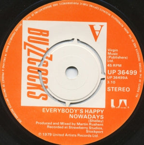 Buzzcocks : Everybody's Happy Nowadays (7", Single, Gre)