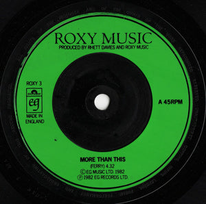 Roxy Music : More Than This (7", Single)