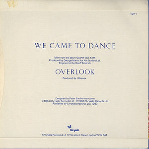 Ultravox : We Came To Dance (7", Single)