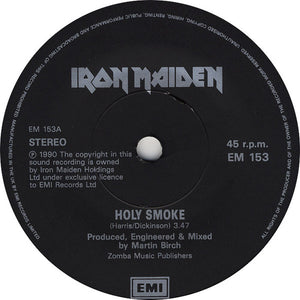 Iron Maiden : Holy Smoke (7", Single, Pap)
