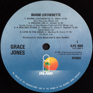 Grace Jones : Warm Leatherette (LP, Album, RE)