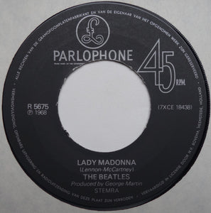 The Beatles : Lady Madonna c/w The Inner Light (7", Single, RE)
