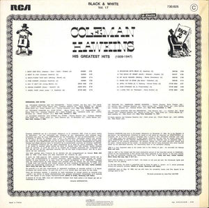 Coleman Hawkins : His Greatest Hits (1939-1947) (LP, Comp, Mono, RE)