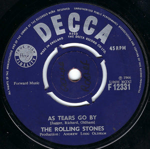 The Rolling Stones : 19th Nervous Breakdown / As Tears Go By (7", Single)