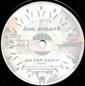 Dire Straits : So Far Away (7", Single, Pap)