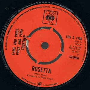 Georgie Fame & Alan Price : Rosetta (7", Single, Pus)