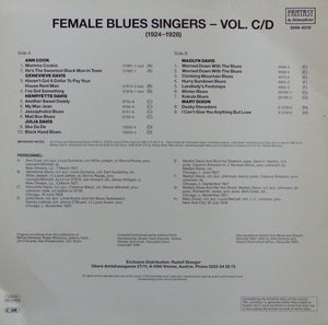 Various : Female Blues Singers Volume C/D (1924-1928) (LP, Comp, Mono, RM)