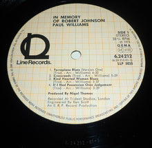 Load image into Gallery viewer, Paul Williams &amp; Friends* : In Memory Of Robert Johnson (LP, Album, RE)
