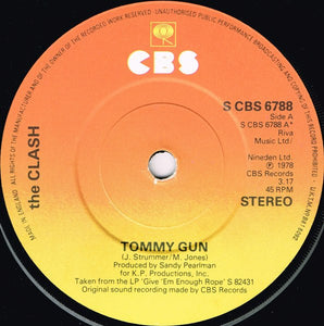 The Clash : Tommy Gun (7", Single)