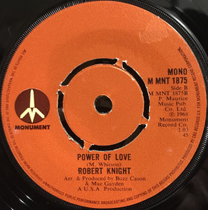 Robert Knight : Love On A Mountain Top (7", Single, Mono, RE, Pus)