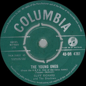 Cliff Richard & The Shadows : The Young Ones (7", Single, Mono)