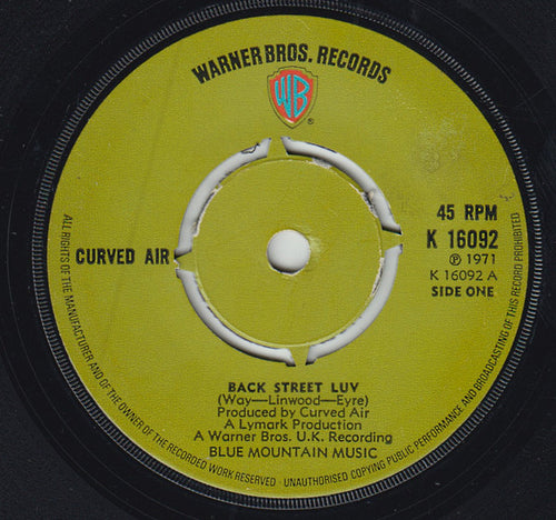 Curved Air : Back Street Luv (7