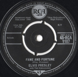 Elvis Presley With The Jordanaires : Stuck On You  (7", Single)