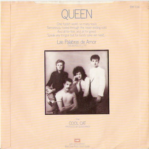 Queen : Las Palabras De Amor (The Words Of Love) (7", Single, Blu)