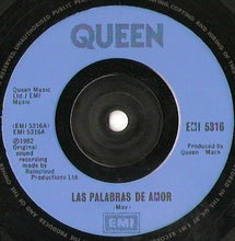 Load image into Gallery viewer, Queen : Las Palabras De Amor (The Words Of Love) (7&quot;, Single, Blu)
