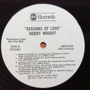 Bobby Wright (3) : Seasons Of Love (LP, Promo)