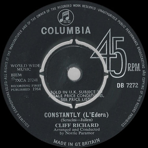 Cliff Richard : Constantly (L'Edera) (7