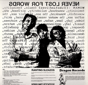 Ranting Sleazos : Never Lost For Words (LP)