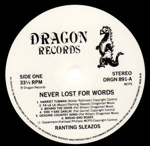 Ranting Sleazos : Never Lost For Words (LP)