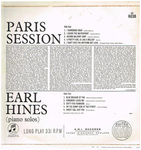 Earl Hines : Paris Session (LP)