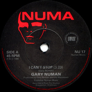 Gary Numan : I Can't Stop (7", Single + Flexi, 7", S/Sided)