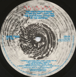 Douglas Adams : The Hitch-Hiker's Guide To The Galaxy Part Two: The Restaurant At The End Of The Universe (LP, Album)