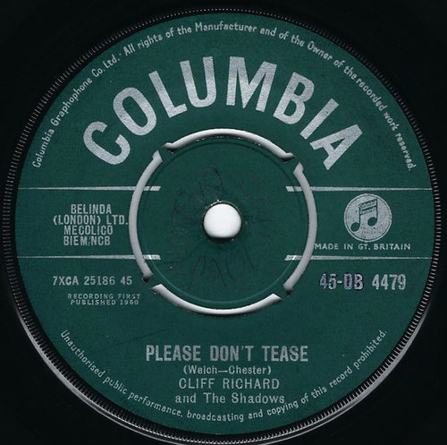 Cliff Richard & The Shadows : Please Don't Tease (7