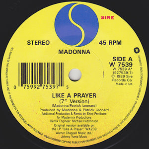 Madonna : Like A Prayer (7", Single)