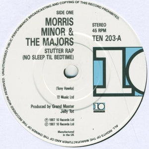 Morris Minor And The Majors : Stutter Rap (No Sleep Til Bedtime) (7", Single, Pap)