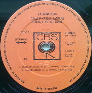 Carlos Santana, Alice Coltrane : Illuminations (LP, Album)