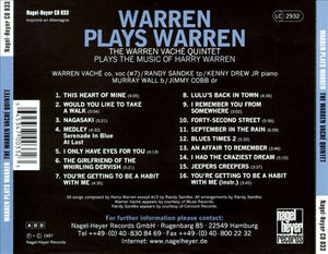 The Warren Vaché Quintet : Warren Plays Warren (CD, Album)