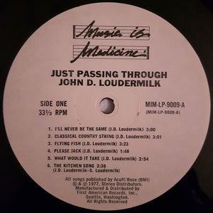 John D. Loudermilk : Volume 2: John D. Loudermilk... Just Passing Through (LP, Album)