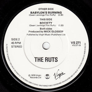 Ruts* : Babylon's Burning (7", Single)